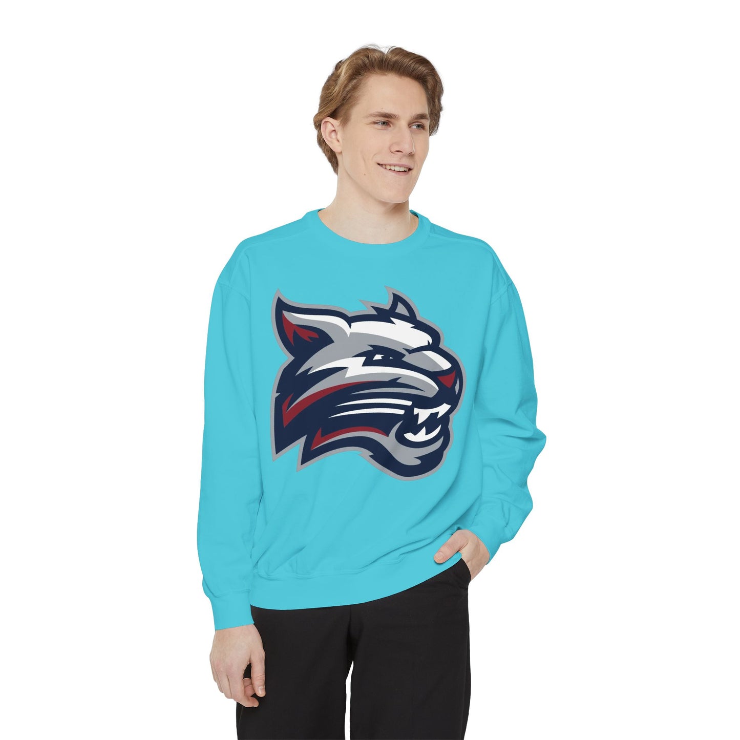 Bobcat Logo Sweatshirt — Retro Distressed Crewneck