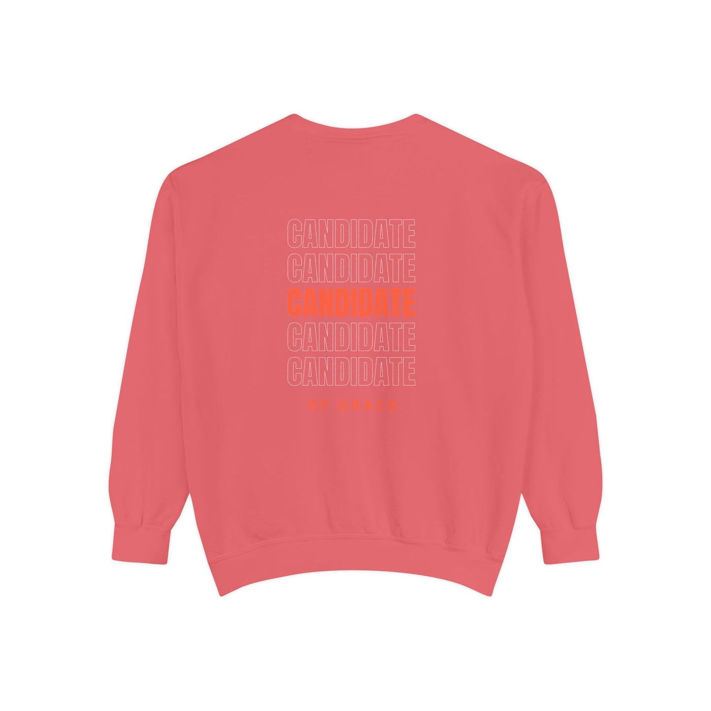 Grace Cross Sweatshirt — "Candidate of Grace" Christian Pullover