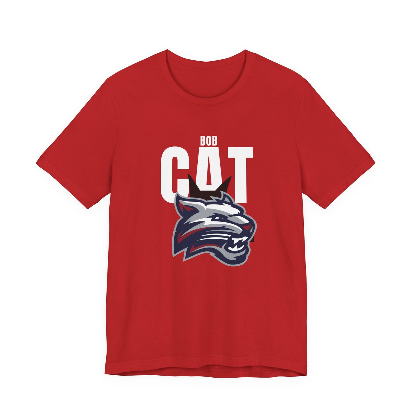 Bobcats Head Graphic Tee — Athletic Mascot T‑Shirt