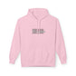 Retro Script "West Coast" White Hoodie — Vintage Stripe Graphic Pullover