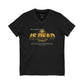 V-Neck Tee — 'Faith without Work is Dead' Vintage Sun Graphic