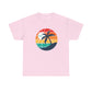 Retro Sunset Palm T-Shirt — Vintage Beach Graphic Tee