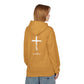 Retro Script "West Coast" White Hoodie — Vintage Stripe Graphic Pullover