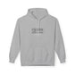 Retro Script "West Coast" White Hoodie — Vintage Stripe Graphic Pullover
