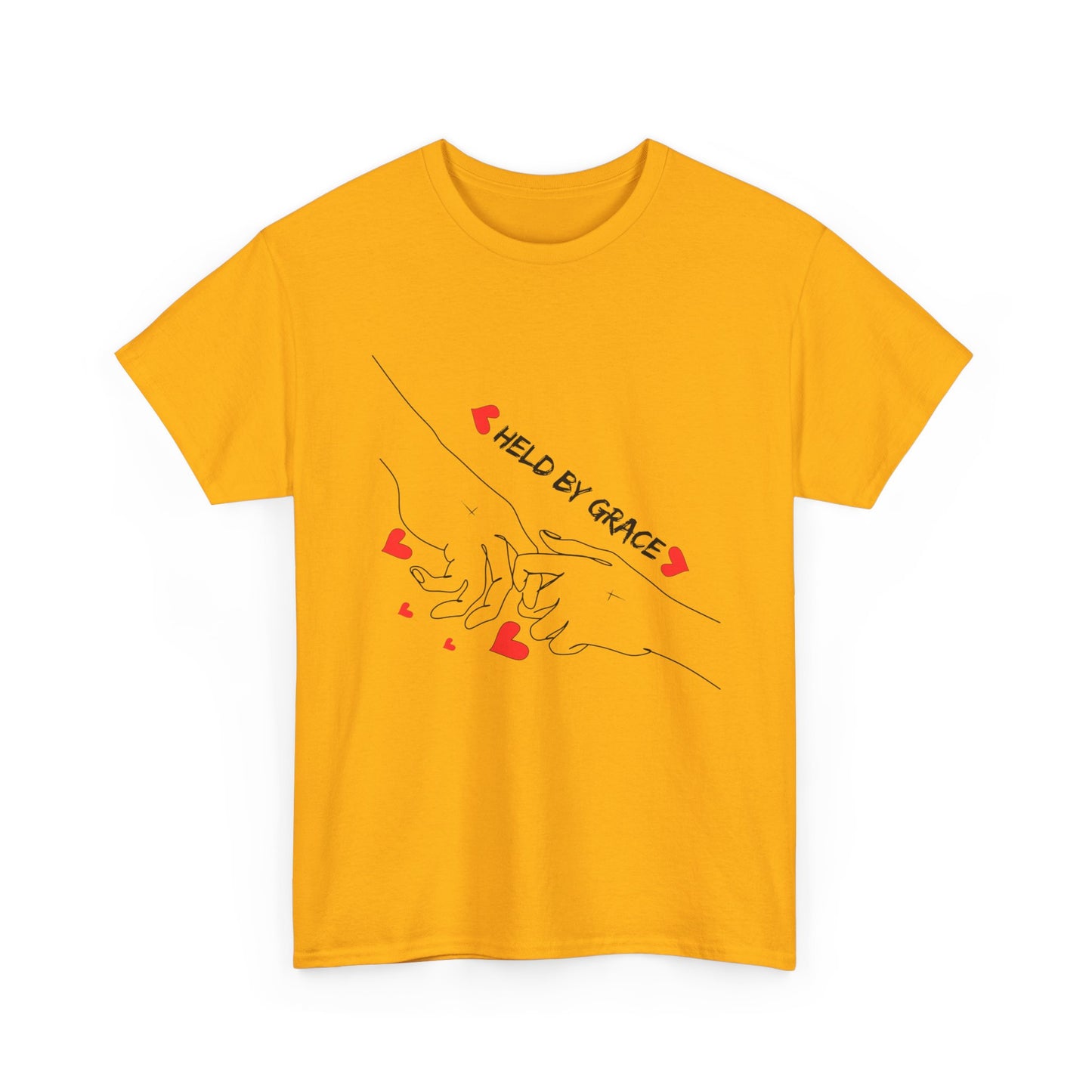 T-Shirt — "Held by Grace" Hands & Hearts Tee