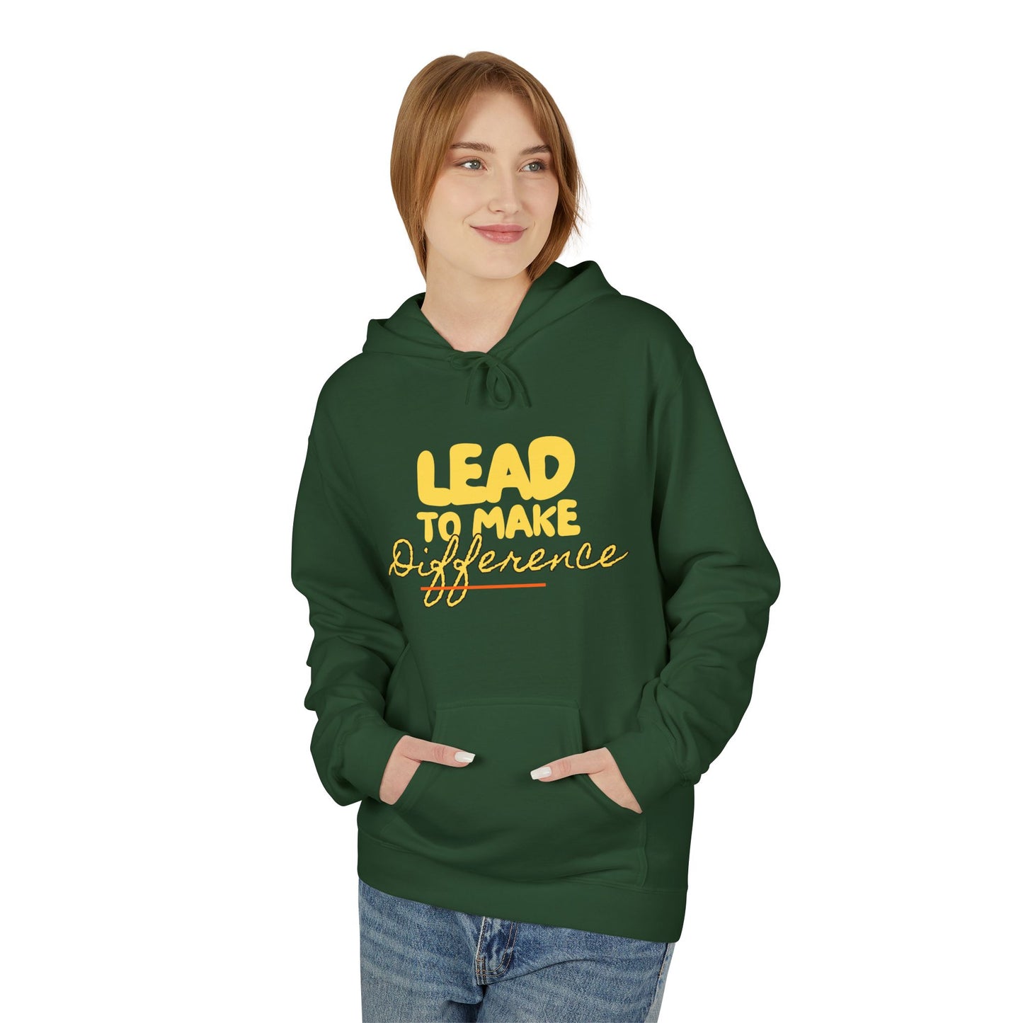 Lead to Make a Difference Hoodie — Inspirational Christian Cross Sweatshirt