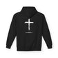 Retro Script "West Coast" White Hoodie — Vintage Stripe Graphic Pullover