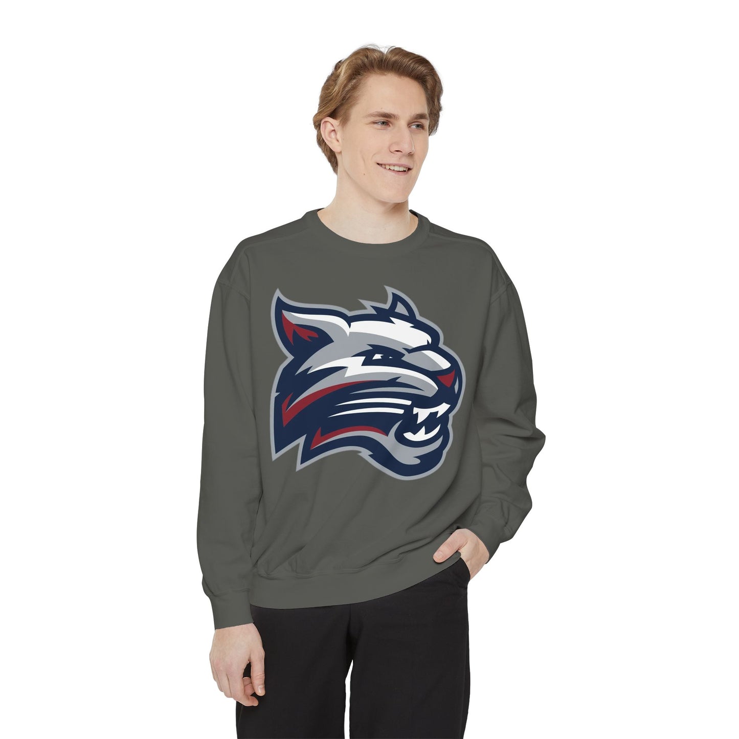Bobcat Logo Sweatshirt — Retro Distressed Crewneck