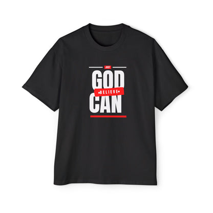 God Can Men's Heavy Oversized Tee