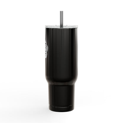 40oz Engraved Insulated Tumbler with Lid & Straw — Wildlife Cat Logo
