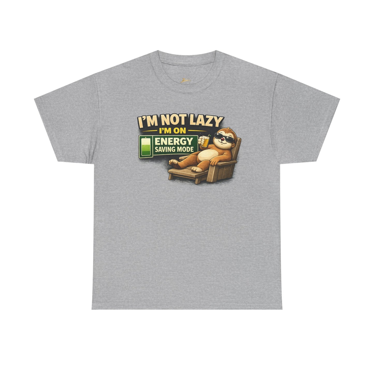 Funny Sloth T-Shirt – "I'm Not Lazy I'm On Energy Saving Mode" Graphic Tee