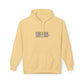 Retro Script "West Coast" White Hoodie — Vintage Stripe Graphic Pullover