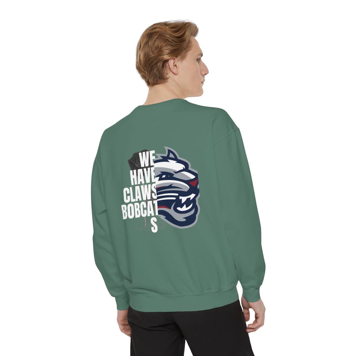 Bobcat Logo Sweatshirt — Retro Distressed Crewneck