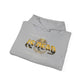 Hoodie — 'Without work is Dead' Gold Baroque Graphic Hooded Sweatshirt