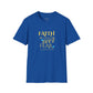 Faith Over Fear T-Shirt — Inspirational Christian Tee with Soft Script & Heart Accents