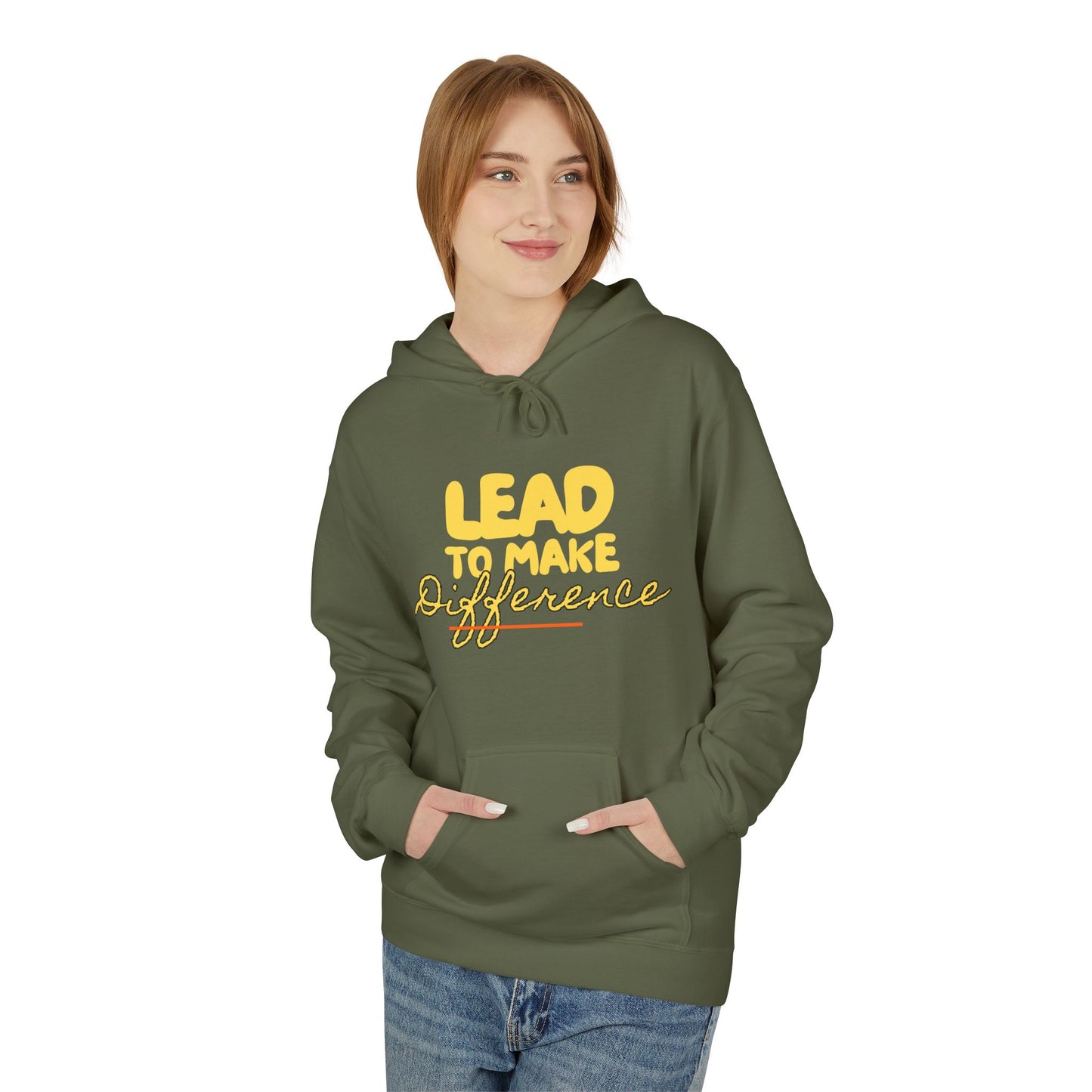Lead to Make a Difference Hoodie — Inspirational Christian Cross Sweatshirt