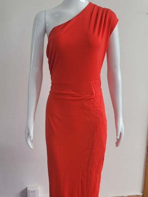 Adah Birthday women dress inclined shoulder