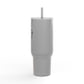 40oz Engraved Insulated Tumbler with Lid & Straw — Wildlife Cat Logo