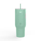 40oz Engraved Insulated Tumbler with Lid & Straw — Wildlife Cat Logo