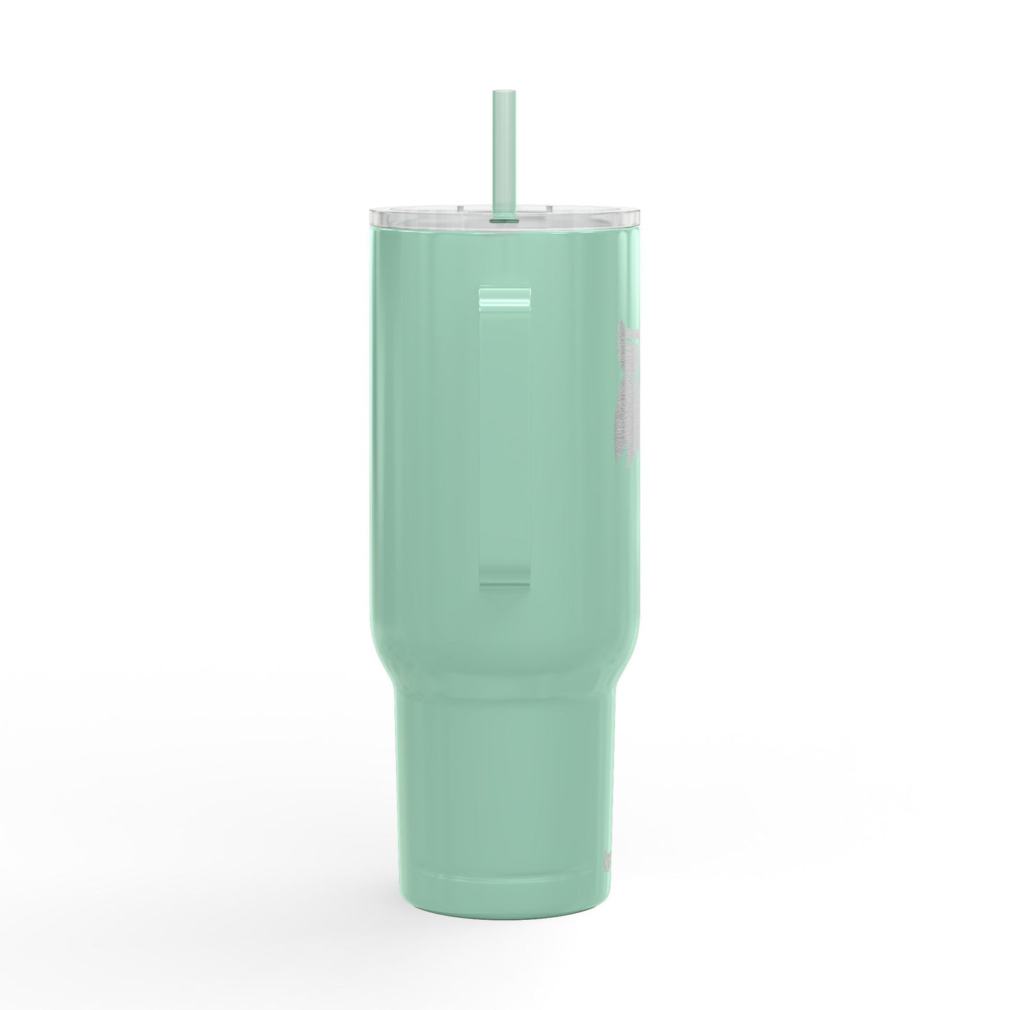 40oz Engraved Insulated Tumbler with Lid & Straw — Wildlife Cat Logo
