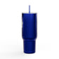 40oz Engraved Insulated Tumbler with Lid & Straw — Wildlife Cat Logo