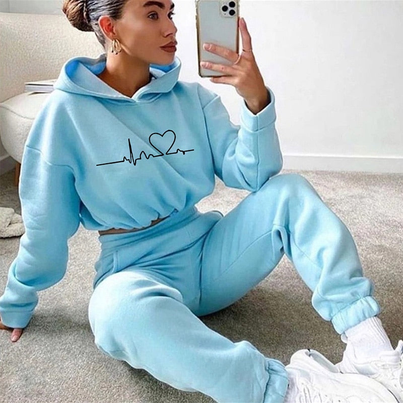 2023 Women's Two-Piece Hooded Tracksuit