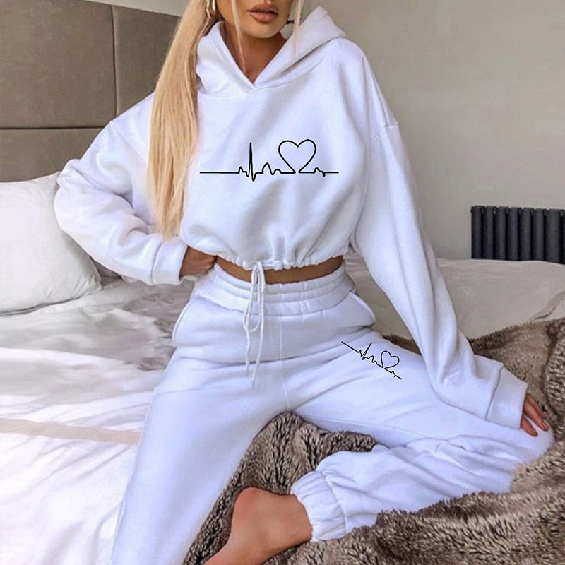 2023 Women's Two-Piece Hooded Tracksuit