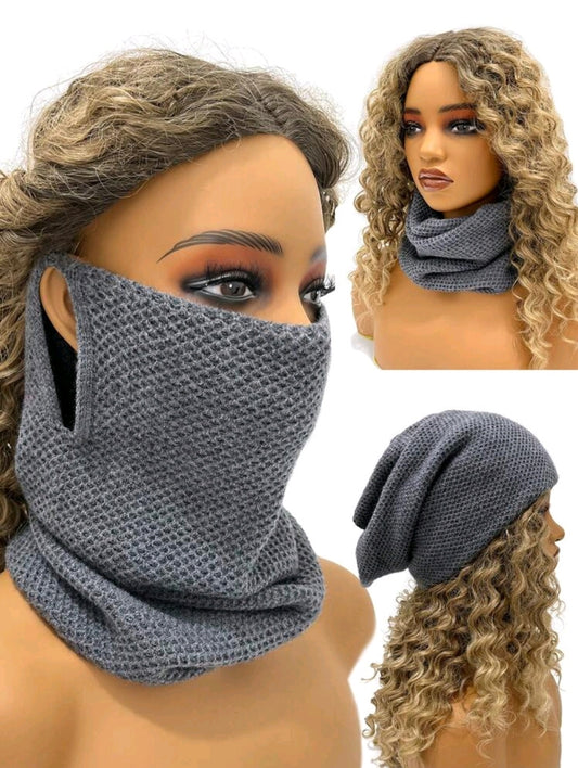 Winter hat with face mask
